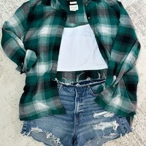 Green Plaid Shirt